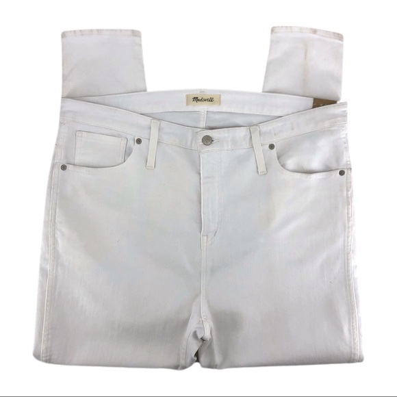 Madewell White 10” High Rise Skinny Jeans, Size 35 - Picture 2 of 9